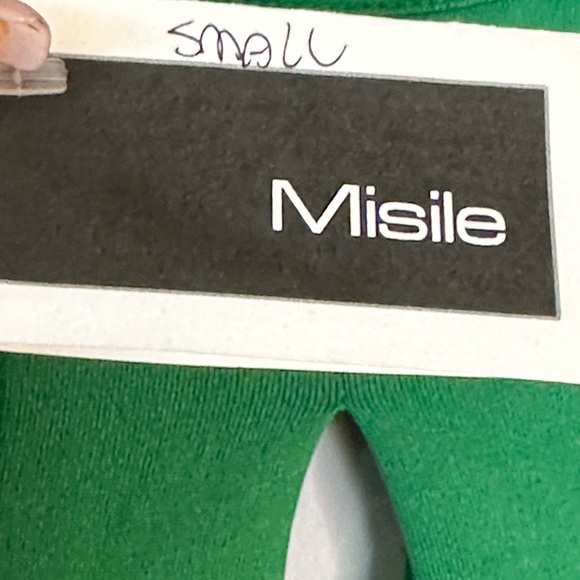 NEW Misile NYC Green Queen Of Morocco Asymmetrical Key Hole Front & Back Top, S - Picture 4 of 11